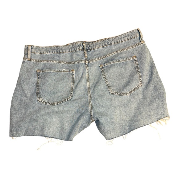 Forever 21 Blue Jean Shorts Distressed Cuffed - Picture 4 of 4